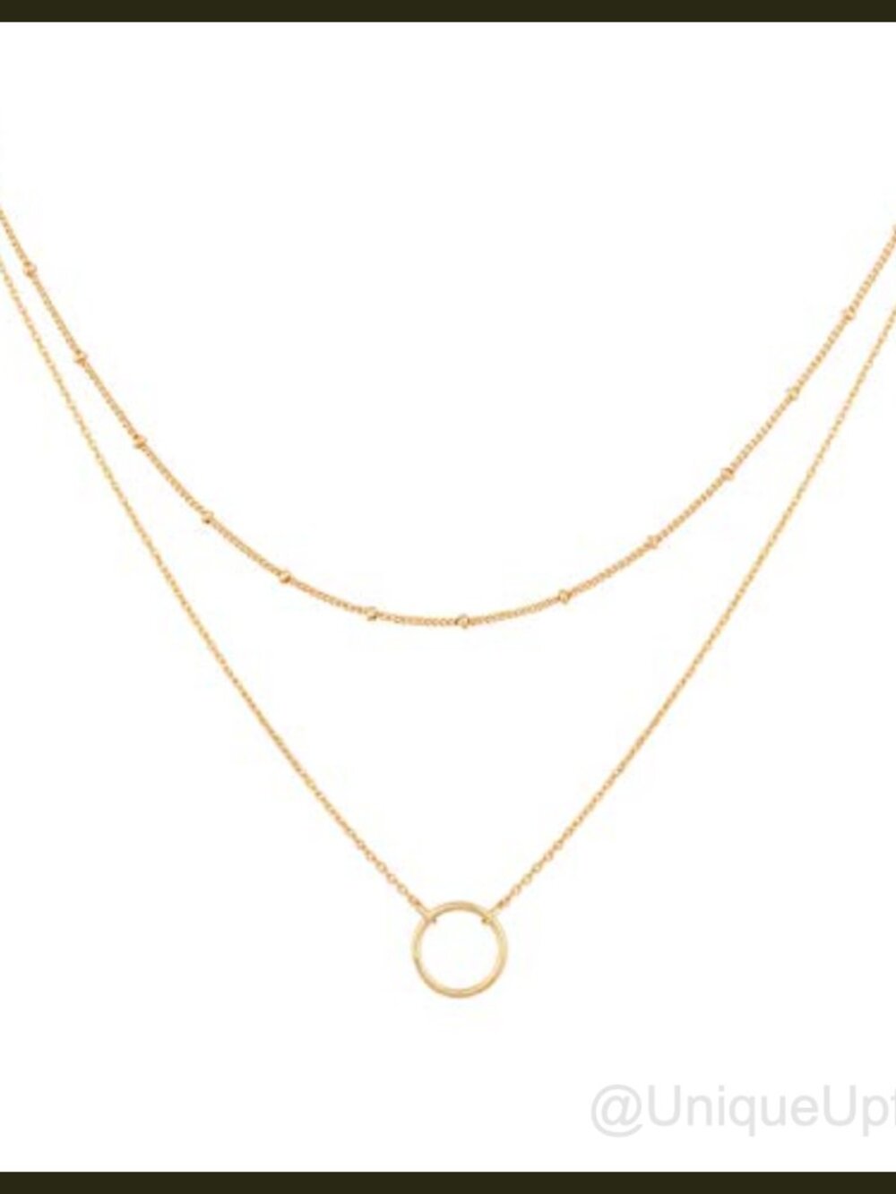 MEVECCO 18K Gold Plated Layered Necklace Set for Women